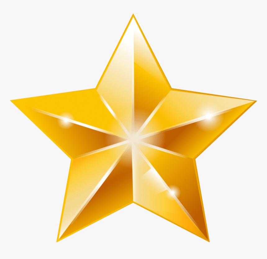 Transparent Background Gold Star Vector, HD Png Download, Free Download