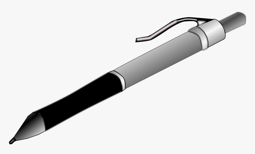 Pencil Clip Art At Clker Com Vector - Silver Pen Clip Art, HD Png Download, Free Download