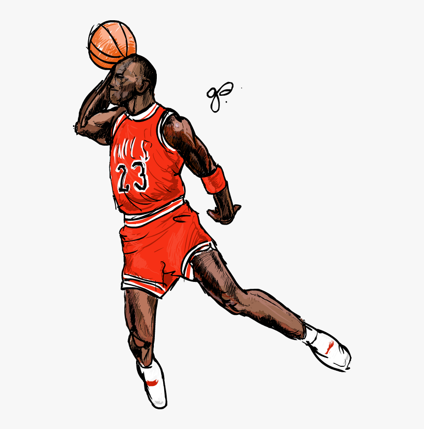 Drawing Michael Jordan Dunk, HD Png Download, Free Download