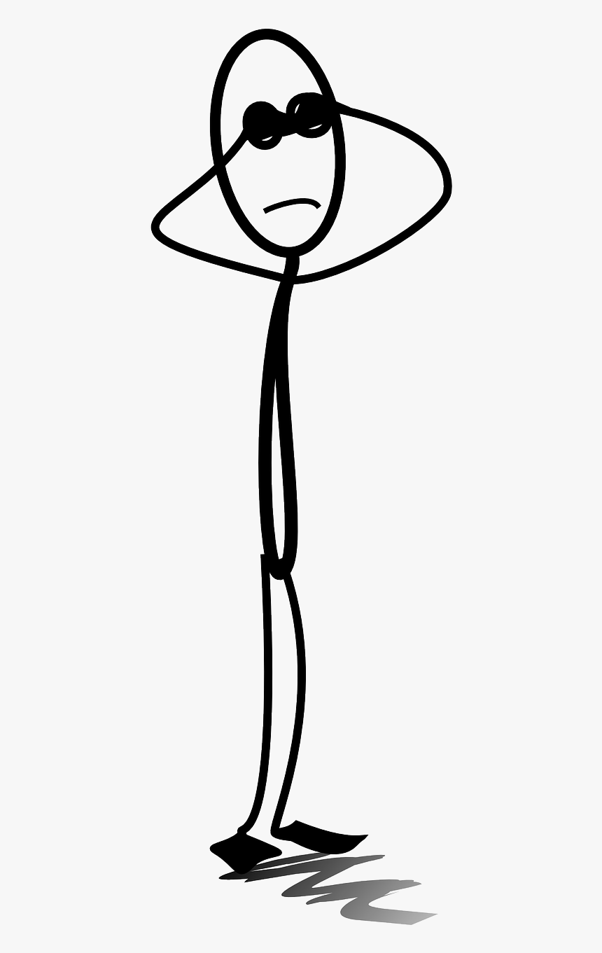 Stick Figure Crying - Stickman Png, Transparent Png, Free Download