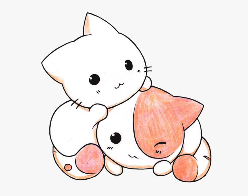 Kitten Clipart Kawaii - Cartoon Kittens And Puppies, HD Png Download, Free Download