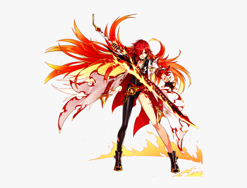 Flame Lord Alternateright - Elesis Flame Lord Fanart, HD Png Download, Free Download