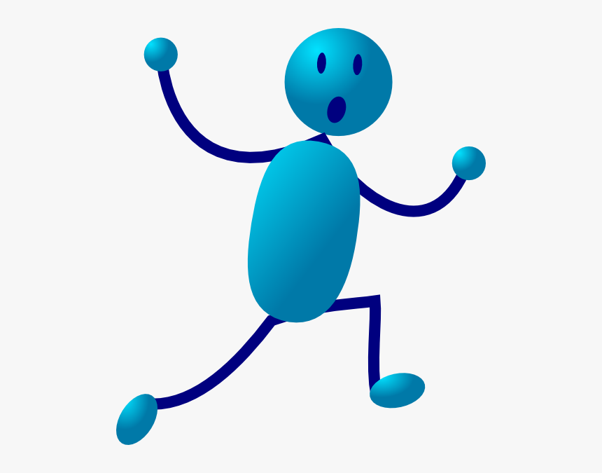 Scary Clipart Transparent Person - Clipart Running Scared Person, HD Png Download, Free Download