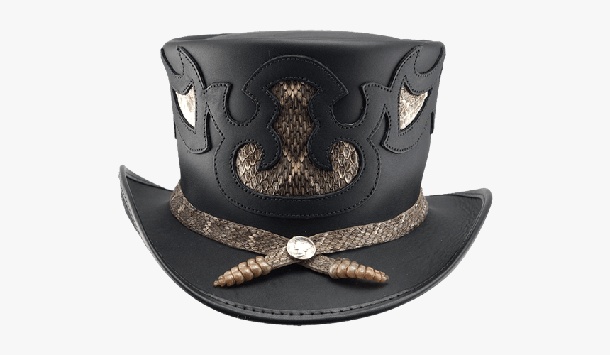 Cowboy Hat Top Hat Cap Rattlesnake - Topper Snakeskin Top Hat, HD Png Download, Free Download