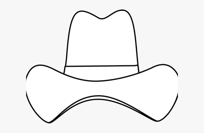 Cowboy Hat Clipart Hatblack - White Cartoon Cowboy Hat, HD Png Download, Free Download