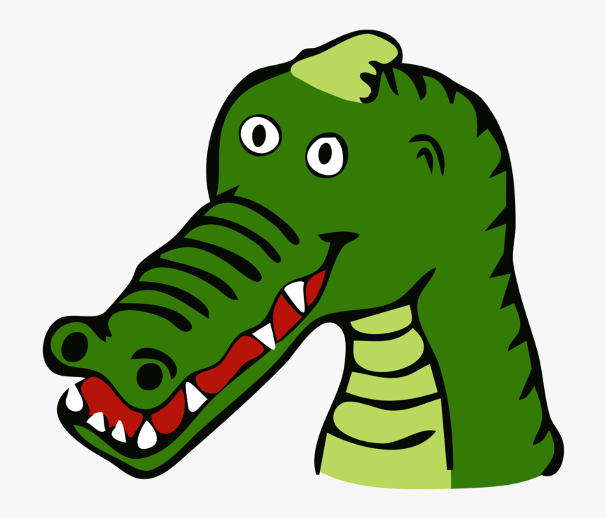 Clip Art Images Of Cartoon Alligators - Cartoon Crocodile Head Png, Transparent Png, Free Download