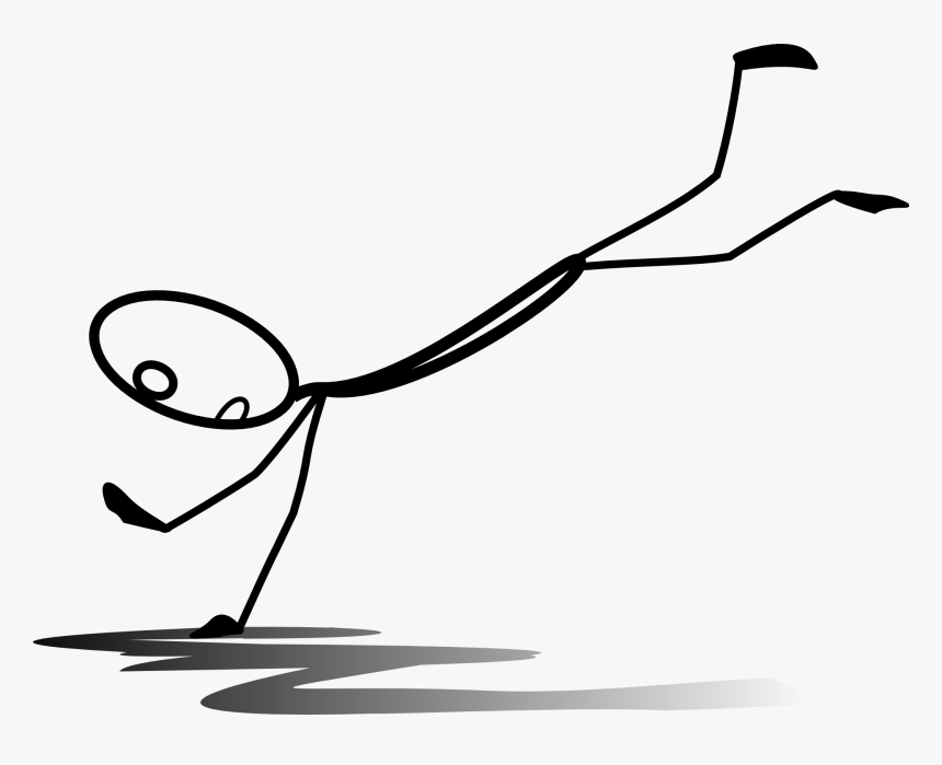 Clip Art Falling Stick Figure - Stick Figure Falling, HD Png Download, Free Download