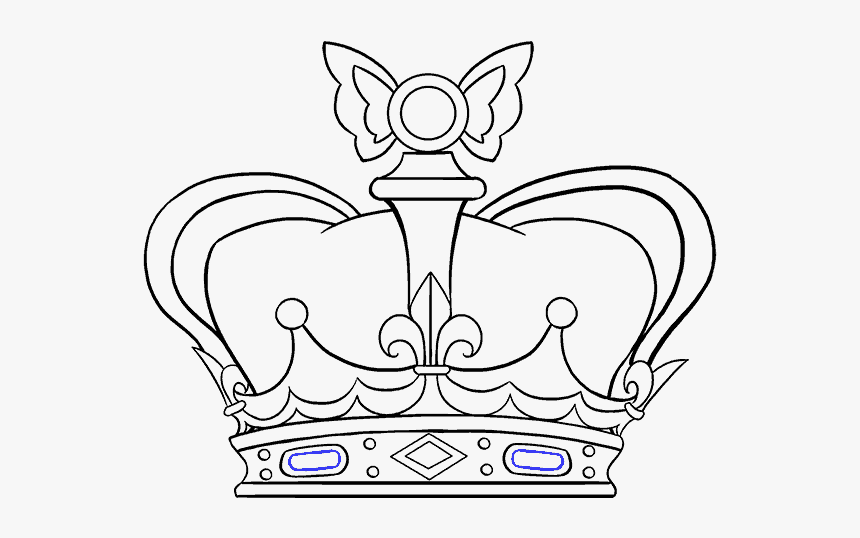 How To Draw Crown - Simple Easy Crown Drawing, HD Png Download, Free Download