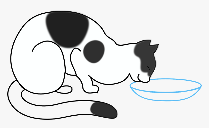 Draw A Cat Eating, HD Png Download, Free Download