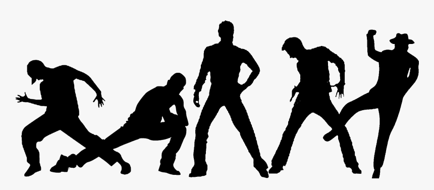Hip Hop Dance Figure , Transparent Cartoons - New Kids On The Block Silhouette, HD Png Download, Free Download