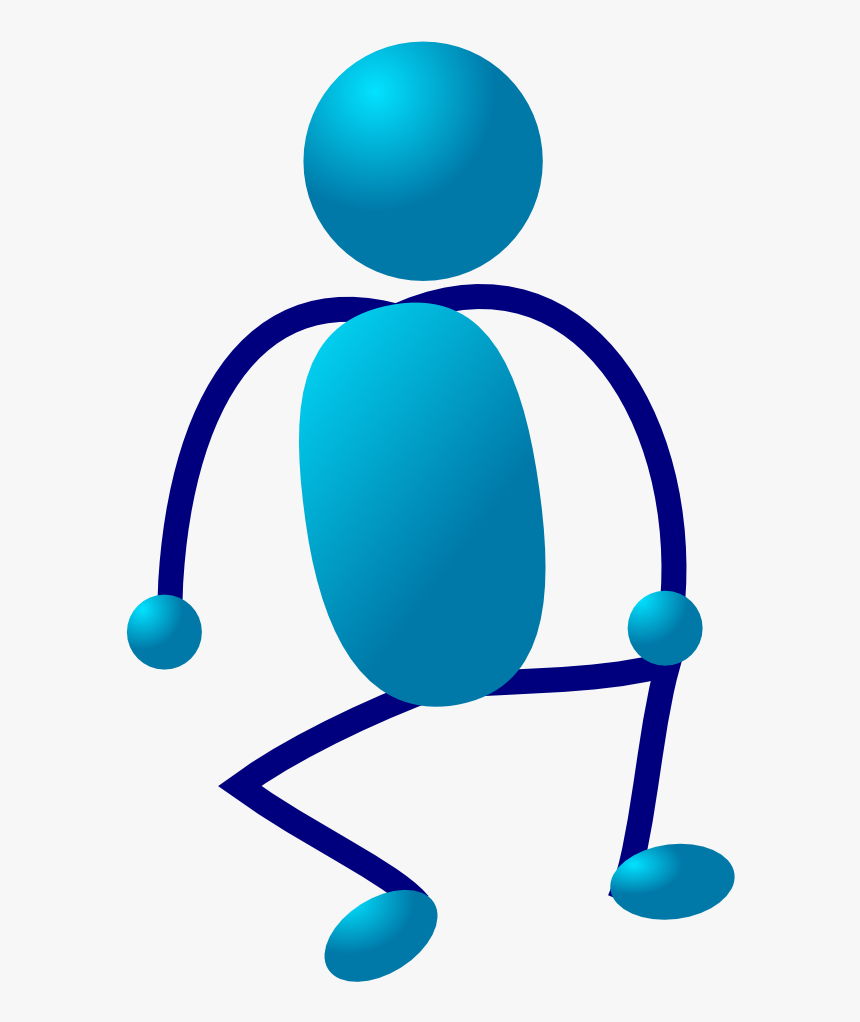 Twerking Stickman - Png Image Blue Stick Figure, Transparent Png, Free Download