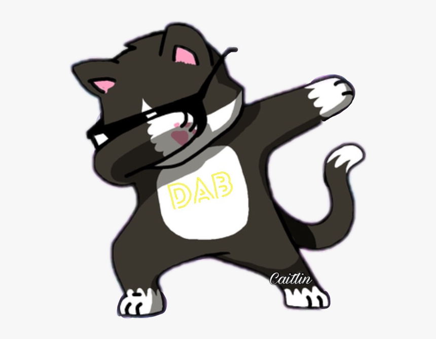 Clip Art Cute Cat Illustration - Dab Cat Png, Transparent Png, Free Download