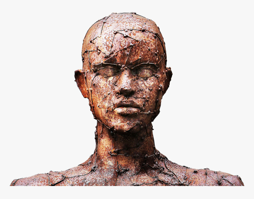 Art, Sculpture, Scrap Sculpture, Human, Replica - Welded Metal Female Head Sculpture, HD Png Download, Free Download