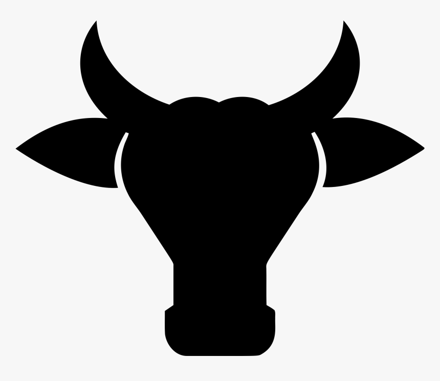 Cow Head Silhouette Png, Transparent Png, Free Download