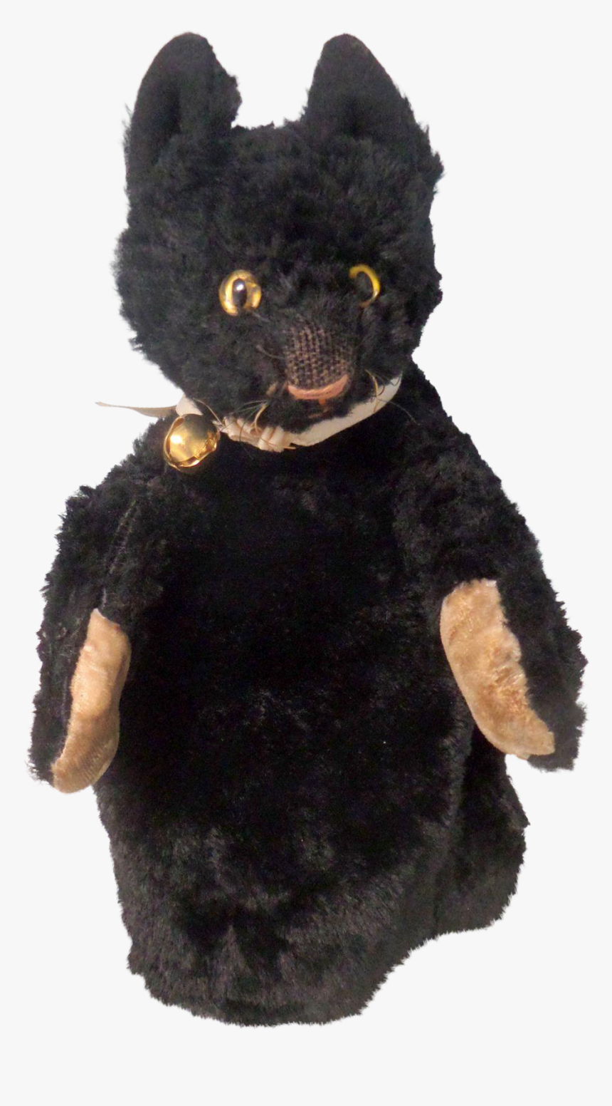 Cute Black Cat Puppet 1930"s Cute Black Cats, Ruby - Stuffed Toy, HD Png Download, Free Download