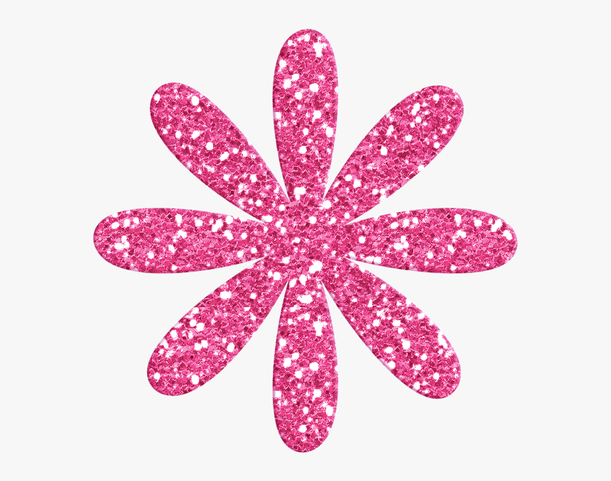 Pink Png Flowers Album - Glitter Flowers Clipart, Transparent Png, Free Download