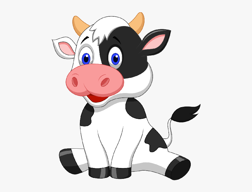 Funny Farmyard Cows Clip Art Images Are On A Transparent - Kuh Zeichnen Comic, HD Png Download, Free Download