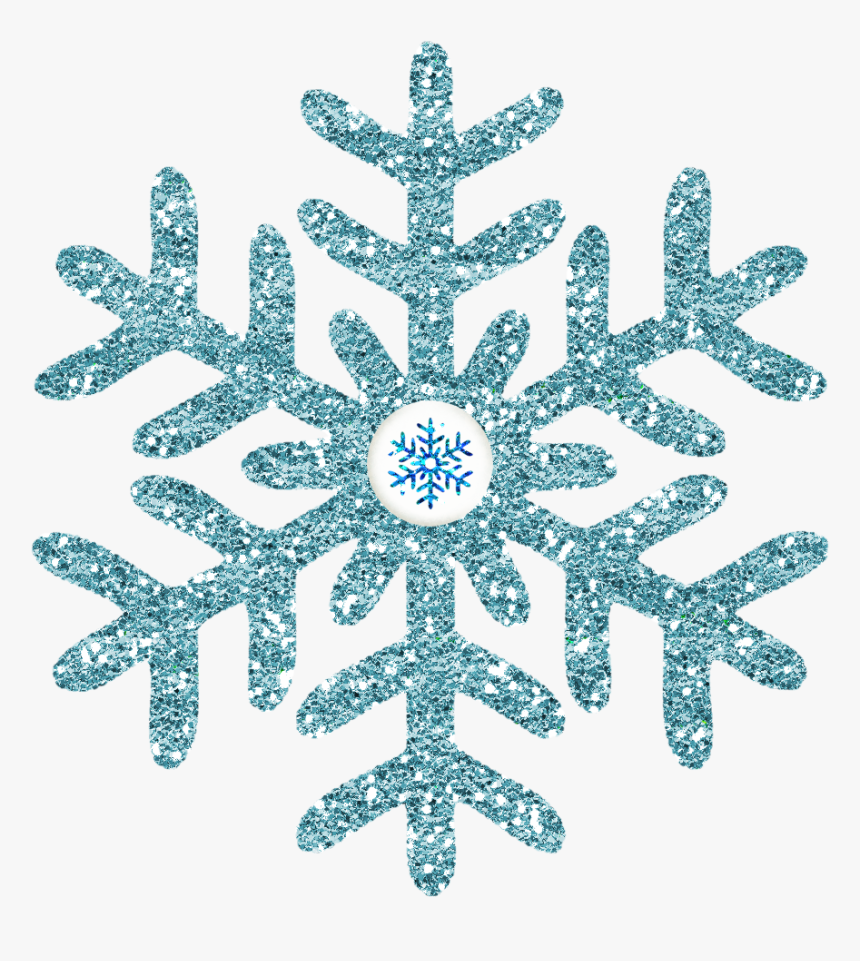 Snowflake Clipart Glitter - Snowflake Cartoon, HD Png Download, Free Download