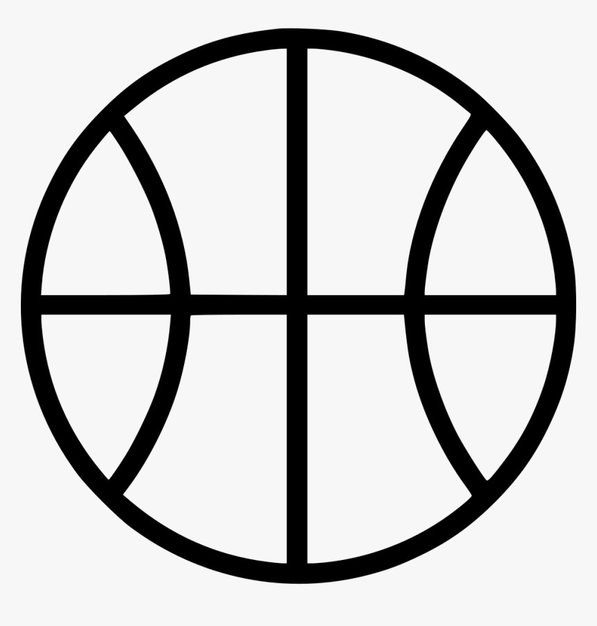 Transparent Basketball Lines Clipart - Basketball Outline, HD Png Download, Free Download