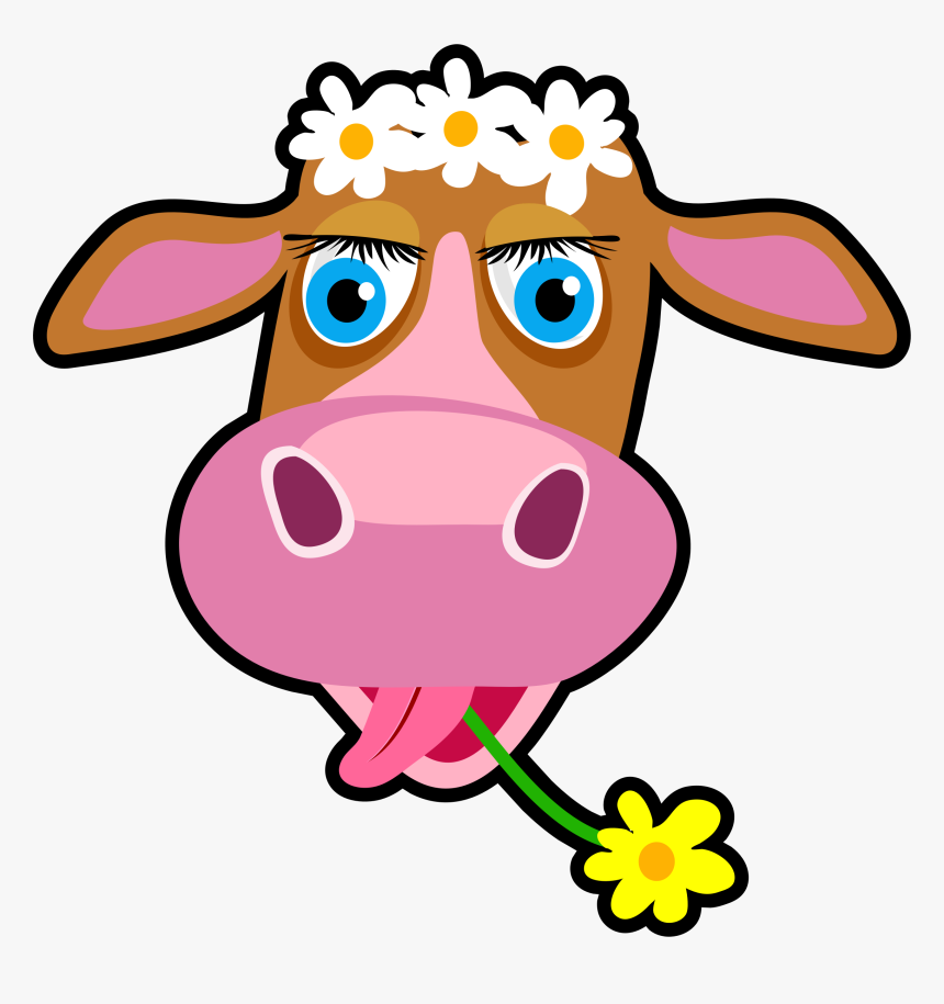Cow Face Png - Clipart Cartoon Cow, Transparent Png, Free Download