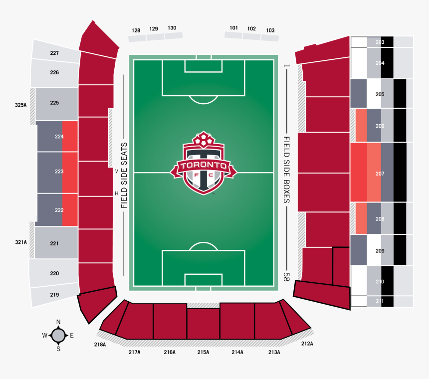 Seating Map - Seating Chart Bmo Field, HD Png Download, Free Download