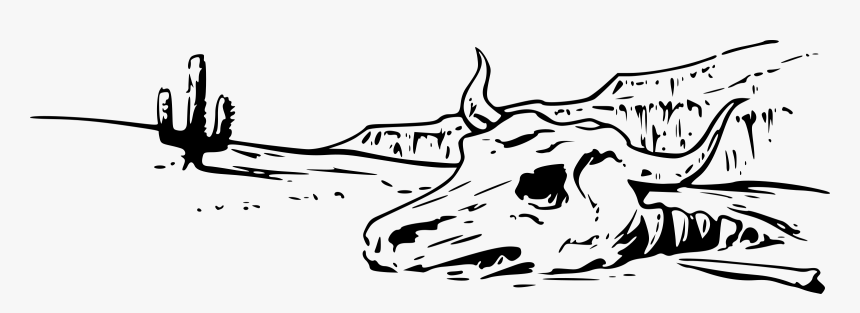 Big Image Png - Cow Skull Drawing Easy, Transparent Png, Free Download