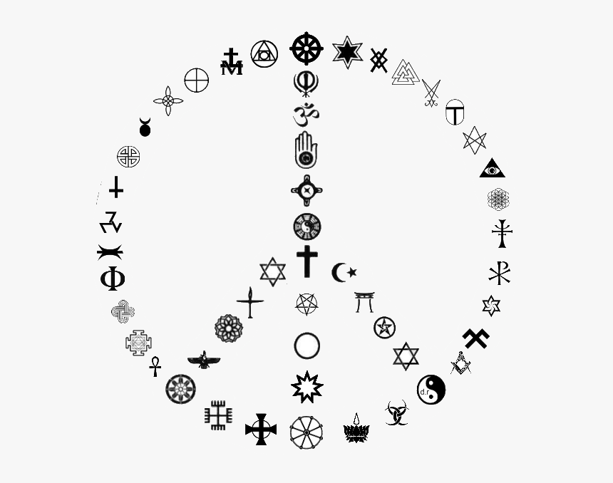 Transparent Christian Symbols Clipart - Religious Symbols Peace Sign, HD Png Download, Free Download