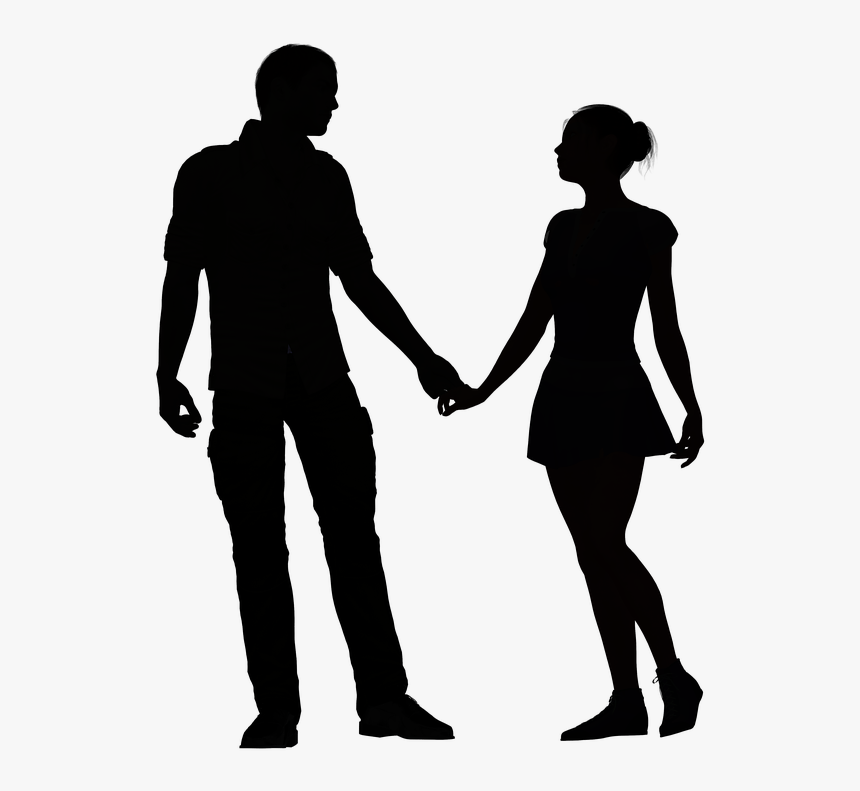 Couple Holding Hands Silhouette, HD Png Download, Free Download