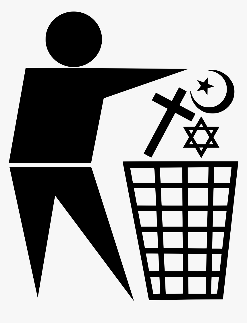 Religion Is Rubbish Clip Arts - Religion Trash Can, HD Png Download, Free Download