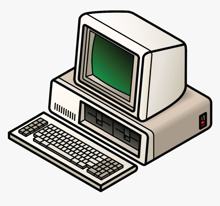 Векторное изображение информатика 7 класс. Ретро компьютер. Компьютер вектор. Символ старого компьютера. IBM компьютер.