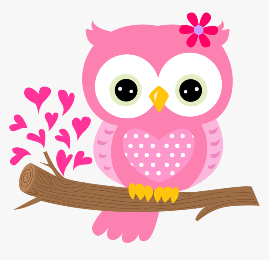 Pink Owl Lovely Hq Image Free Png Clipart - Buhos Para Baby Shower, Transparent Png, Free Download