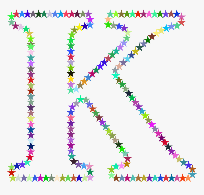 K Stars Clip Arts - Letter K With Stars, HD Png Download, Free Download