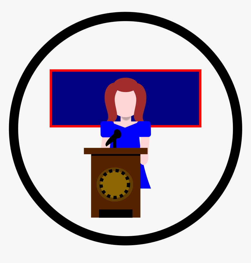 Icon Woman Speaker Clip Arts - Woman Speaker Clipart Png, Transparent Png, Free Download