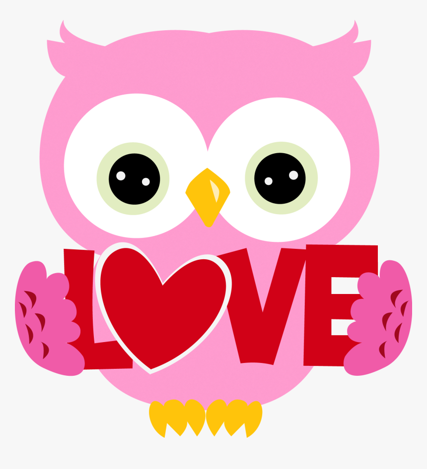 Valentines Clipart Owl Free - Valentines Day Owl Clipart, HD Png Download, Free Download