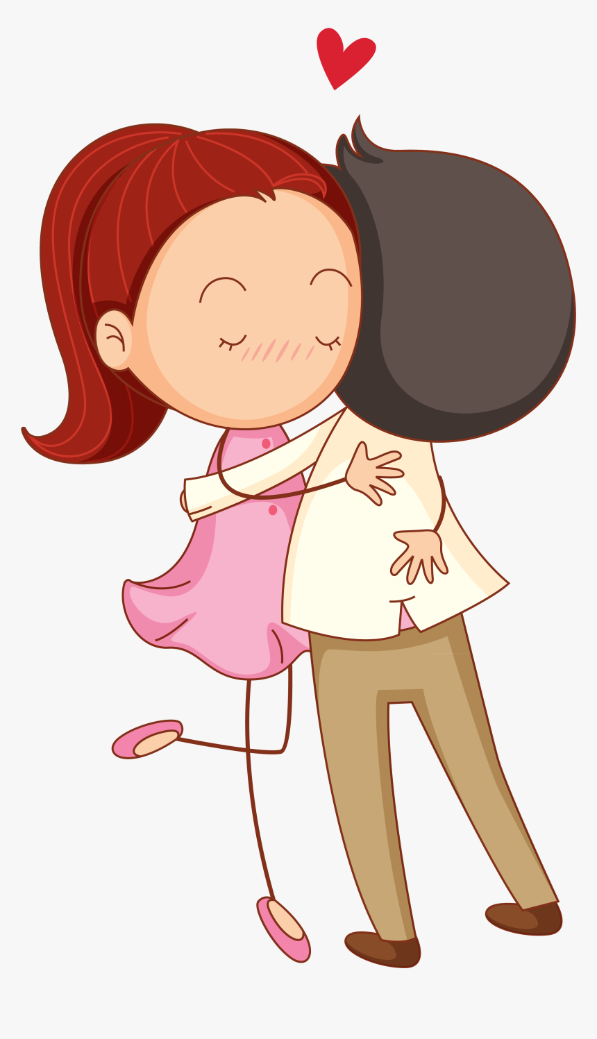 Romance Couple Hug Love Cartoon Png Image High Quality - Boy And Girl Hugging Clipart, Transparent Png, Free Download