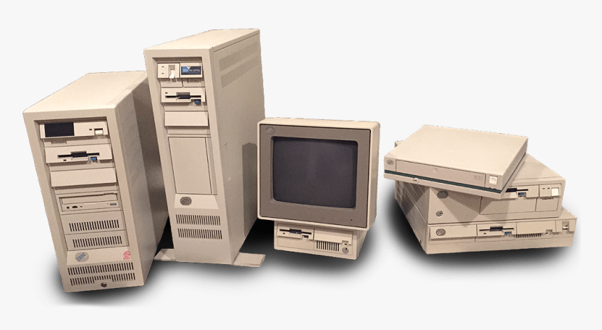 Group Of Ibm Vintage Computers - Old Computer Beige Color, HD Png Download, Free Download