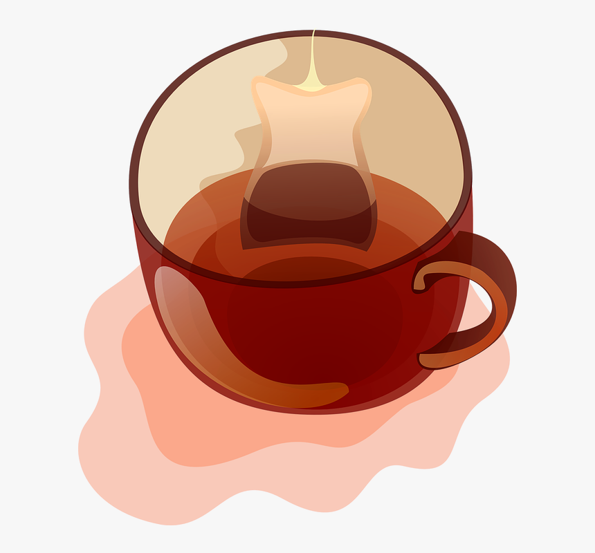 Tea, Teabag, Cup, Empty, Glass, Mug, Beverage, Drink - Tea Clip Art, HD Png Download, Free Download