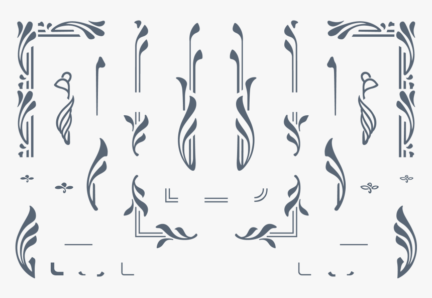 Vector Art Nouveau Borders, HD Png Download, Free Download