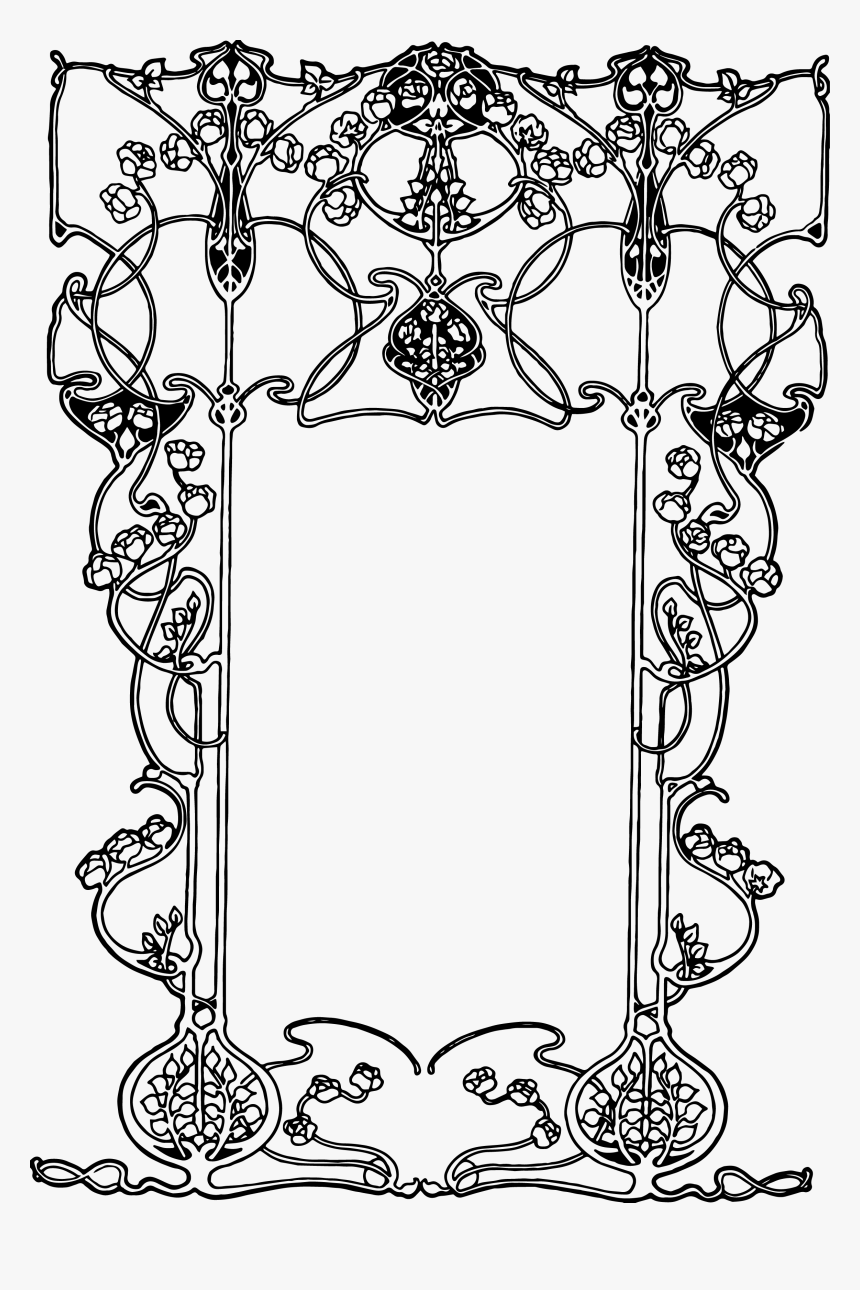 Art Nouveau Border Png, Transparent Png, Free Download