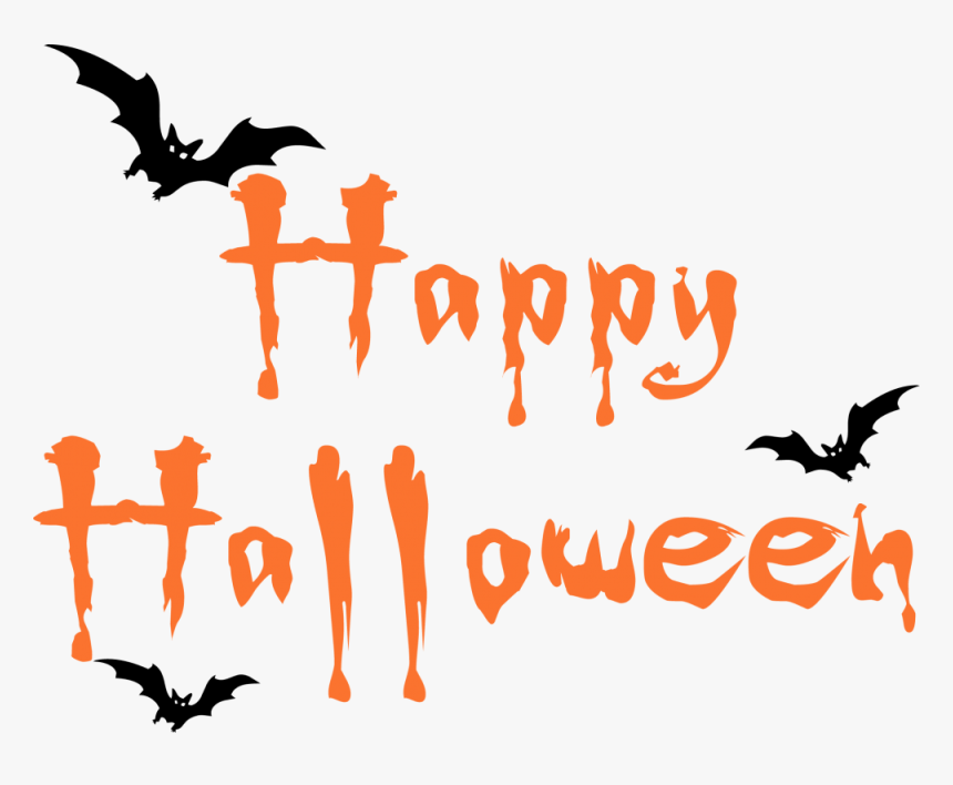 Download Happy Halloween Text Png Image For Designing - Creepy Happy Halloween Png, Transparent Png, Free Download