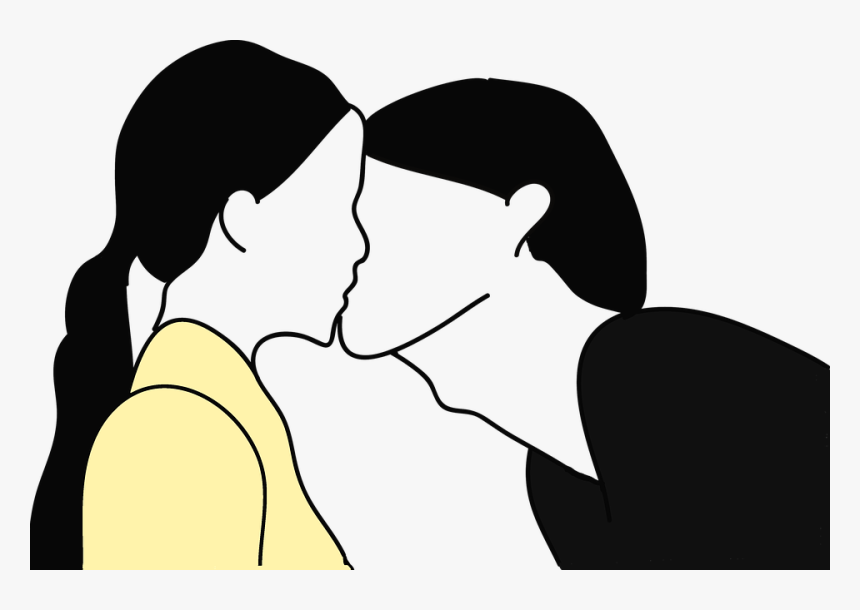 Romance - Kissing Hot Love Cartoon Me, HD Png Download - kindpng