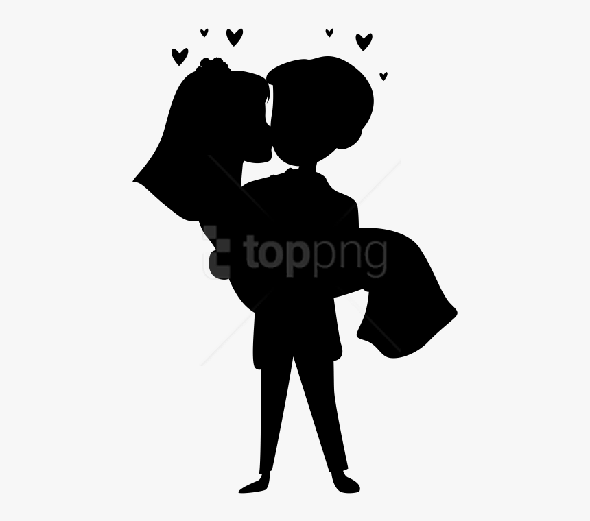 Wedding Couple Silhouette Png - Love Couple Clipart, Transparent Png, Free Download