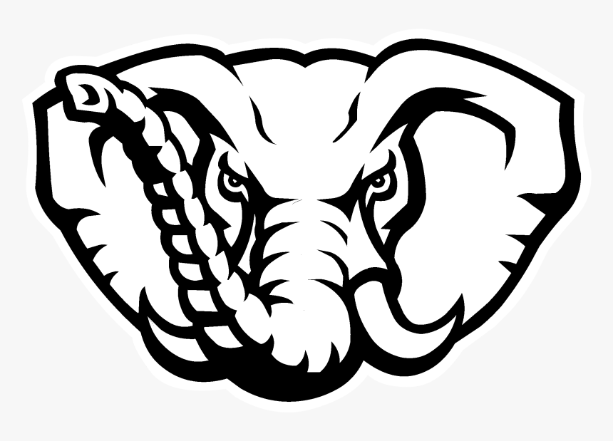 Alabama Crimson Tide 02 Logo Black And White - Alabama Crimson Tide, HD Png Download, Free Download