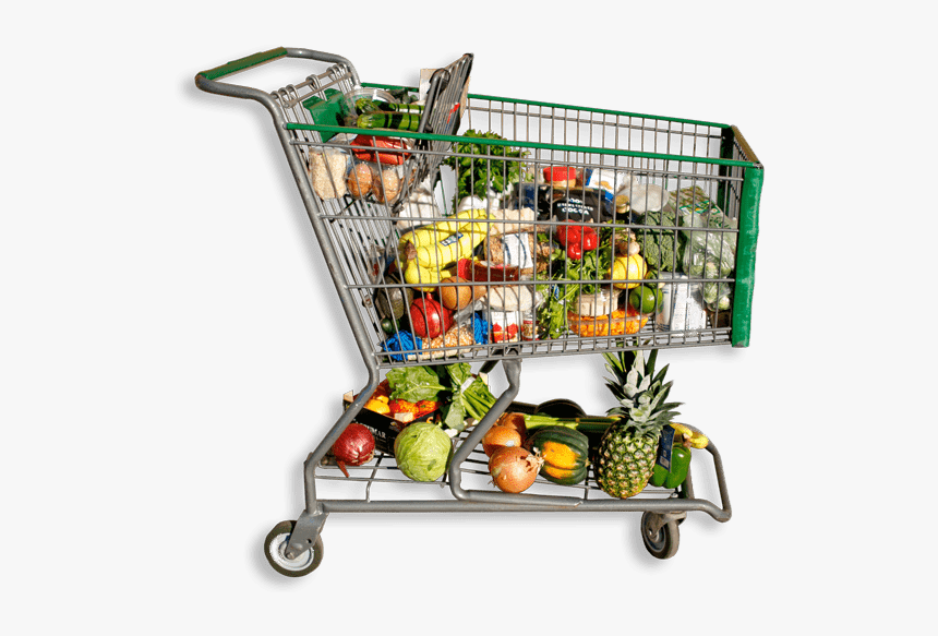 Full Shopping Cart - Grocery Shopping Cart Png, Transparent Png, Free Download