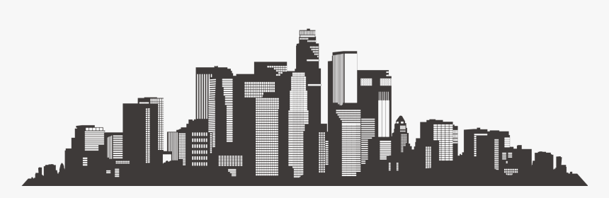 La Skyline Silhouette Png - Building Silhouette Vector Png, Transparent Png, Free Download