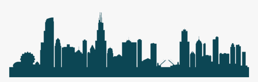 Chicago Skyline Vector Graphics Silhouette - Outline Chicago Skyline Silhouette, HD Png Download, Free Download