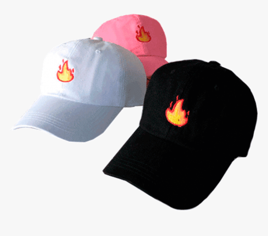 Free Png Download Fire Emoji Embroidery Baseball Cap - Gorra Emoji Del Fuego, Transparent Png, Free Download