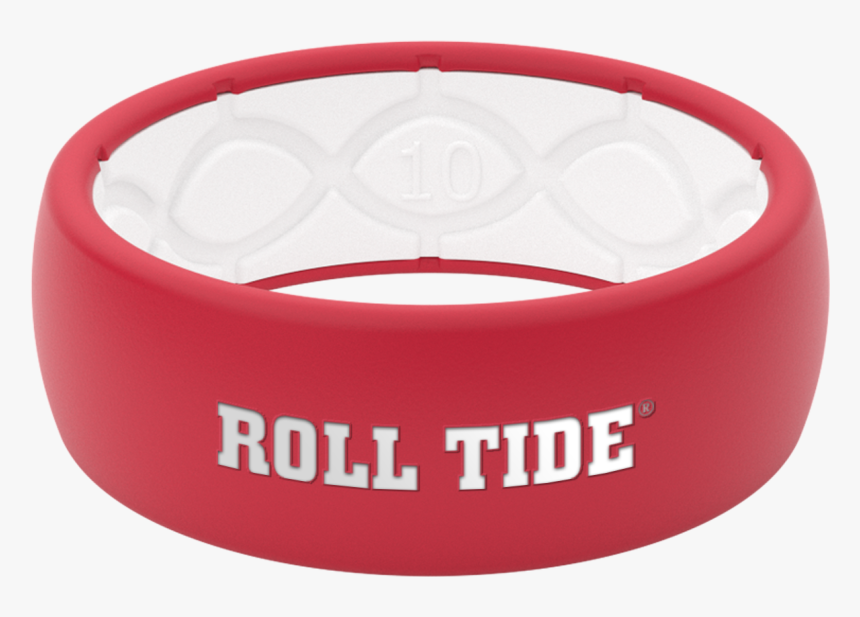 Crimson Alabama Roll Tide Collegiate Silicone Wedding - Groove Ring Alabama, HD Png Download, Free Download