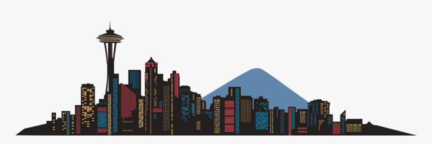Seattle Skyline Vector , Png Download - Seattle Skyline Vector Free, Transparent Png, Free Download