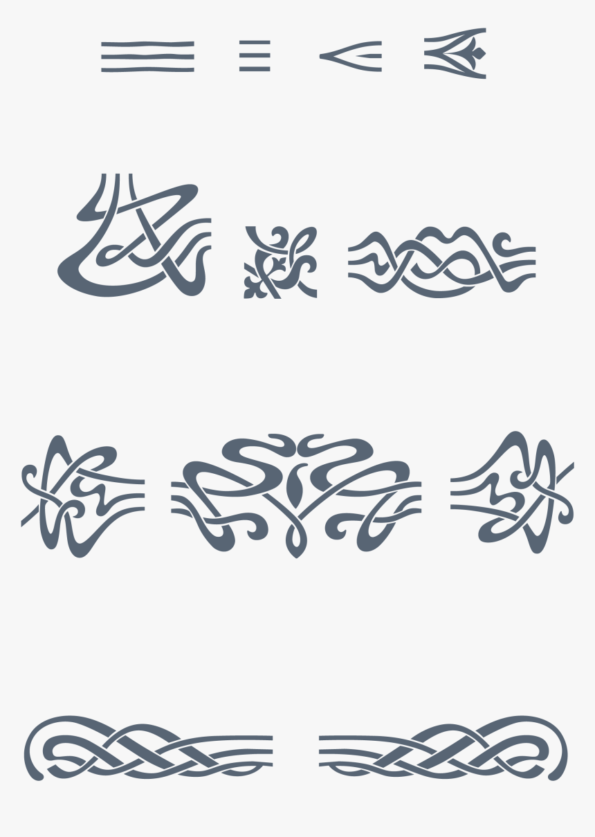 Create Elegant "art Nouveau - Art Nouveau Vector Elements, HD Png Download, Free Download